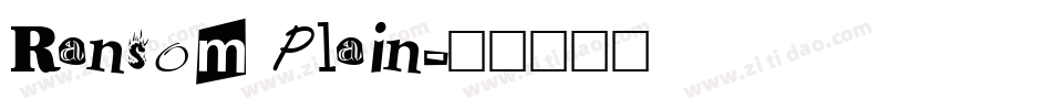 Ransom Plain字体转换